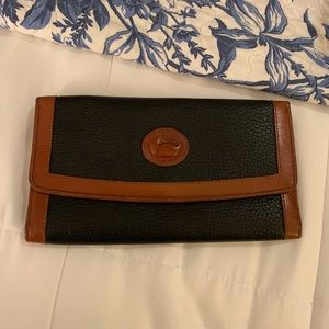 Dooney & Bourke Brown and Black Vintage Wallet